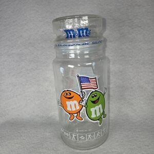 M&M'S Glass Jar with Orange and Green Characters